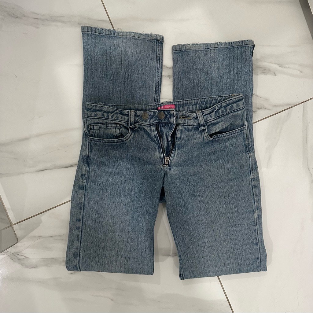 Bcbg Light Blue Denim Straight-Leg Jeans